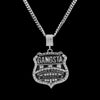 18K Gold Gangsta Badge Necklace