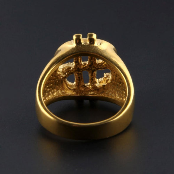 18K Gold Dollar Bling Ring