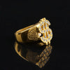 18K Gold Dollar Bling Ring