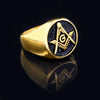 18K Gold Freemasonry Ring