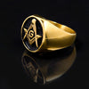 18K Gold Freemasonry Ring