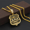 18K Gold Gangsta Badge Necklace