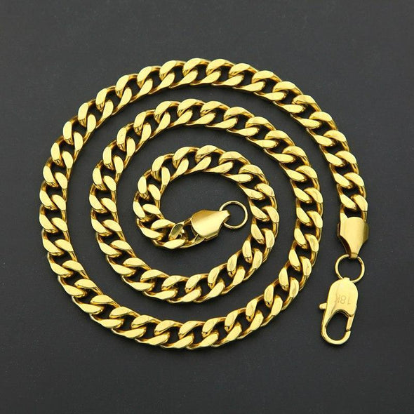 18K Gold 9MM Miami Cuban Chain