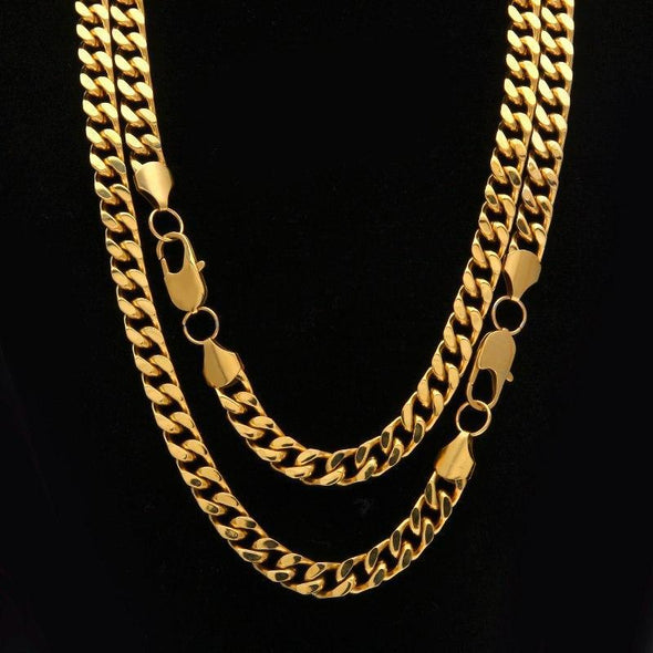 18K Gold 9MM Miami Cuban Chain