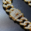 18K Gold 14MM Iced Cuban Bracelet