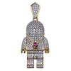 18K Gold Iced Astronaut Necklace