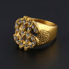 18K Gold Dollar Bling Ring