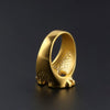 18K Gold Dollar Bling Ring