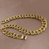 18K Gold 15MM Diamond Cuban Link Choker