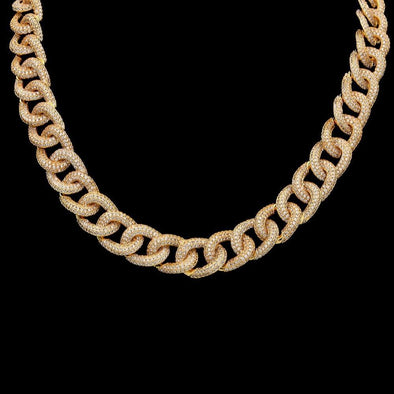 18K Gold 13MM Round Cuban Choker