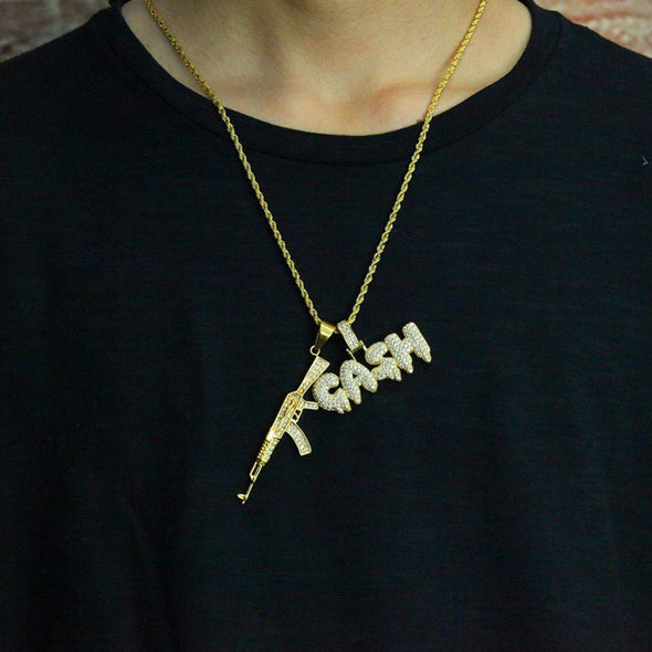 18K Gold Fallen' AK47 Necklace