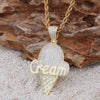 18K Gold Ice Cream Necklace