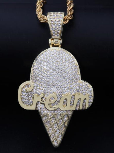 18K Gold Ice Cream Necklace