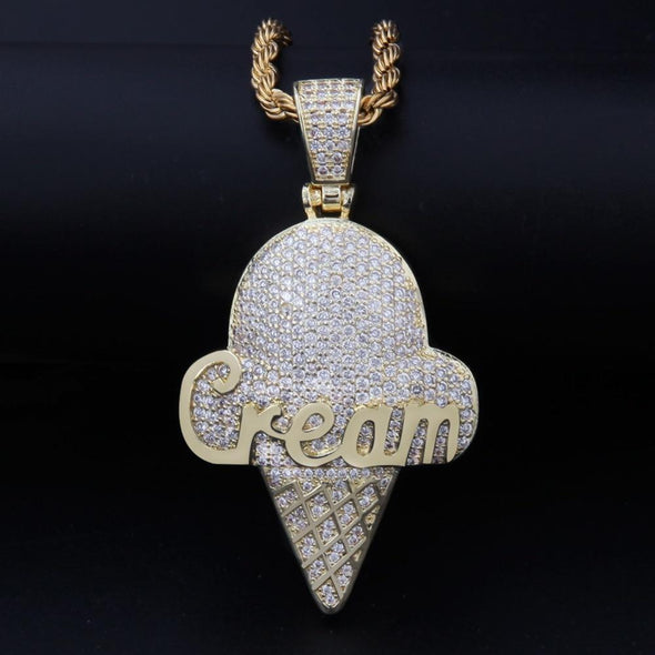 18K Gold Ice Cream Necklace