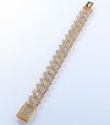 18K Gold 17MM Diamond Cutler Bracelet