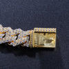 18K Gold 17MM Diamond Cutler Bracelet