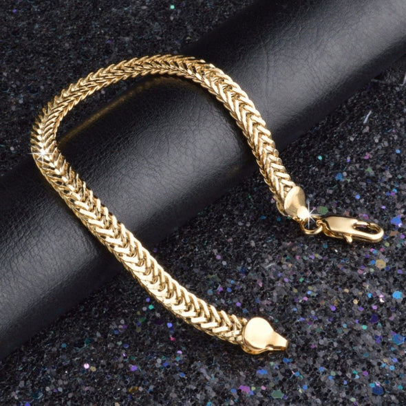 18K Gold 6MM Franco Bracelet