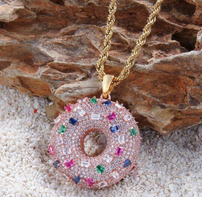 18K Gold Donut Necklace