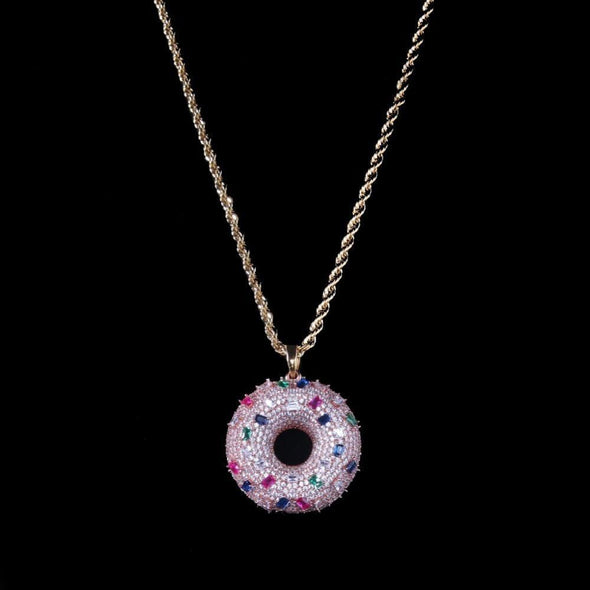 18K Gold Donut Necklace