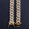 18K Gold 9MM Iced Cuban Bracelet